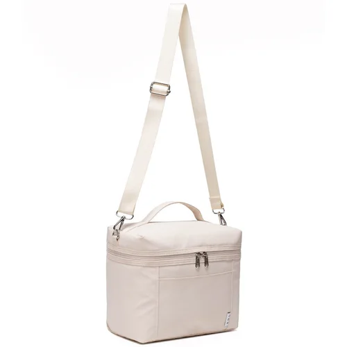 Imagen 2 del producto Bolsa de almuerzo aislada con correa para el hombro, caja refrigeradora de mano, bolsa de Picnic portátil de gran capacidad, bolsa de viaje para Picnic y Camping