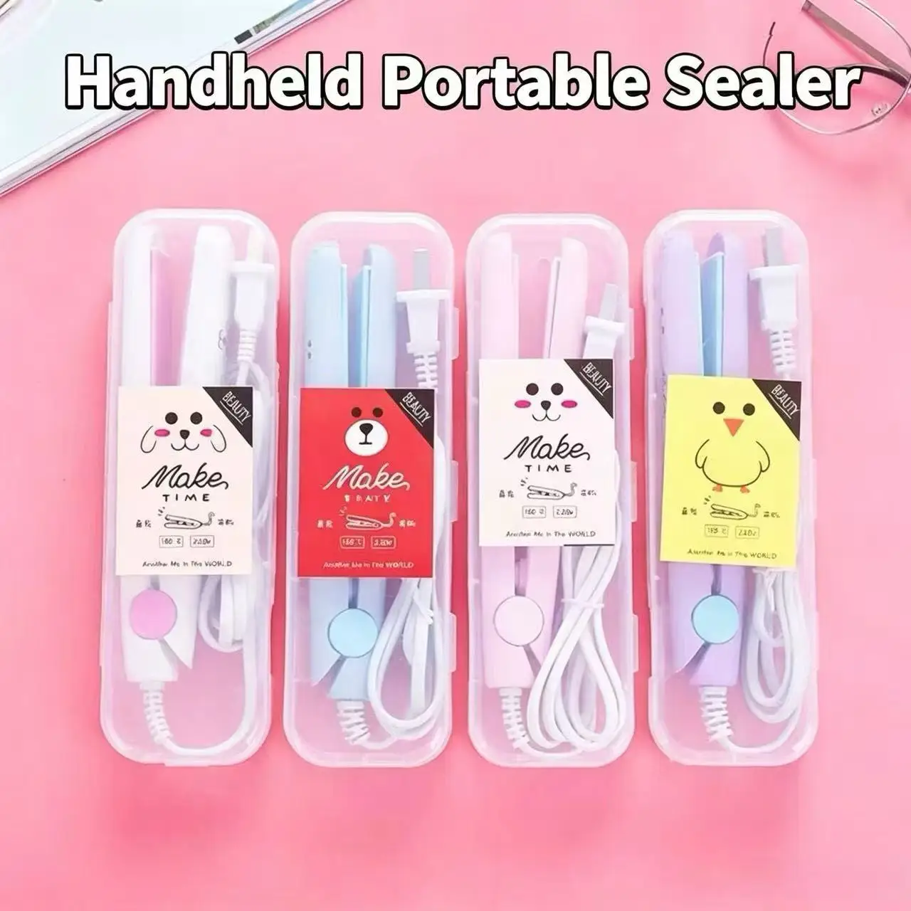 Portable Mini Flat Iron Dual Use Hair Straightener Curler Travel Bangs Styling Hair Tool