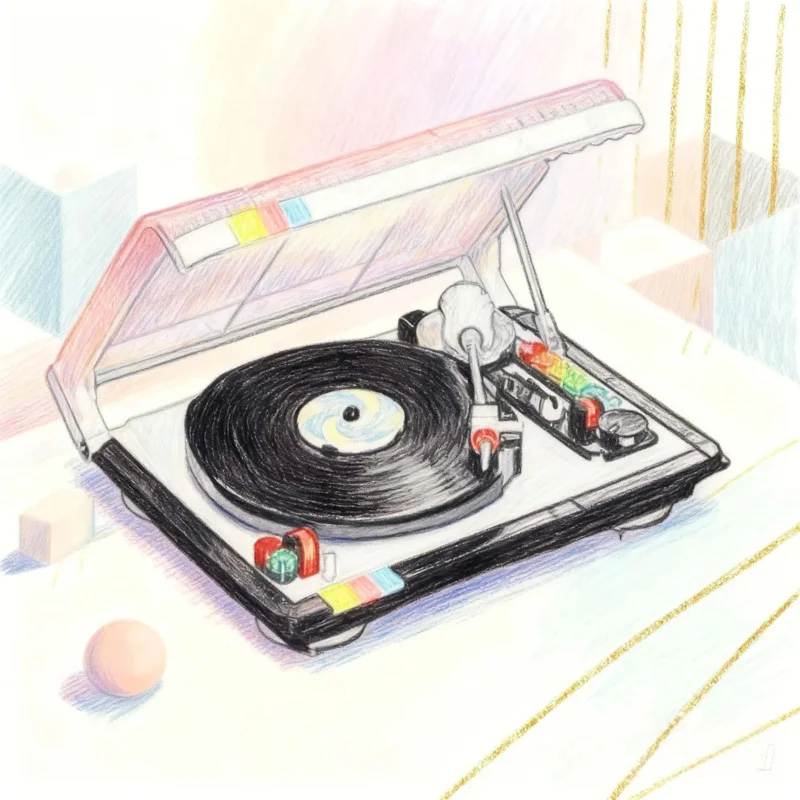 moc 40699  Creative Model Ornaments Record Player Puzzle Assembly Building Blocks Toy for Boys and Girls Birthday Gift  310pcs