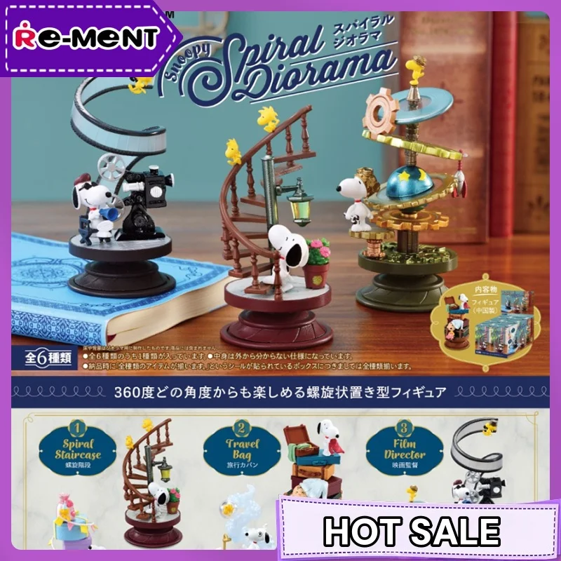 

Hot Sale Genuine In Stock Re-Ment Snoopy Series Blind Box Spiral Diorama Miniature Scene Desktop Decoration Girl Birthday Gift