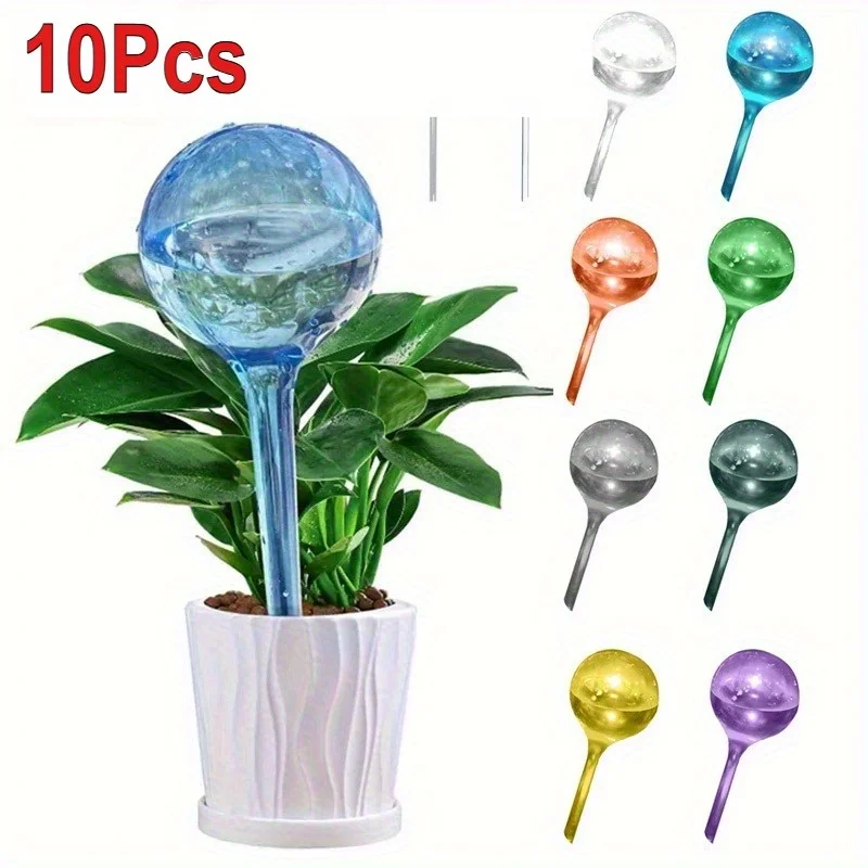 10 globes d'arrosage transparents pour plantes, système d'irrigation goutte-à-goutte automatique, pour jardin, intérieur et extérieur, dispositifs et fournitures d'arrosage pour plantes