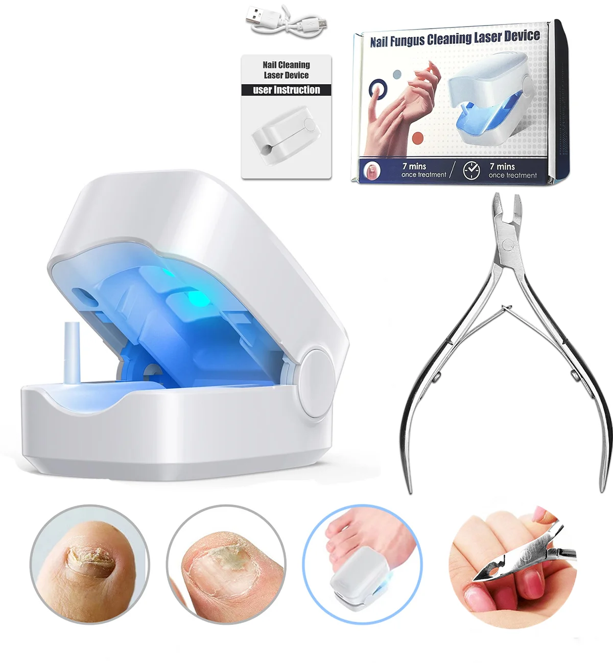 Fungal Nail Laser Repair Device Fast Nails Fungus Onychomycosis Repair Toenail Fingernail Removes Nail Fungus Foot Care Device