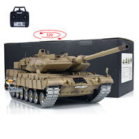 Tongde 1:16 RC Tank German Leopard2A7 Radio Control Infrared Battle & BB Model Metal Wheel Tracks Idier Tanks RTR Model TH23300