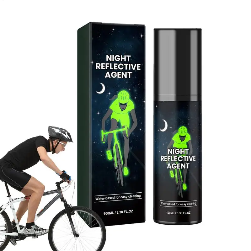 Green/yellow/ Blue/white Reflective Spray Paint 100ml Glowing Paint For Bike Night Riding Equip LongLasting Reflective Glow Pain