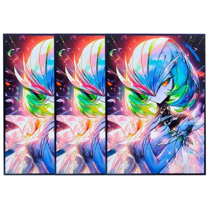 60Pcs/set Pokemon Gardevoir Ptcg Cards Sleeves Anime Game Characters Colorful Laser Version Card Protective Cover Toys Gifts