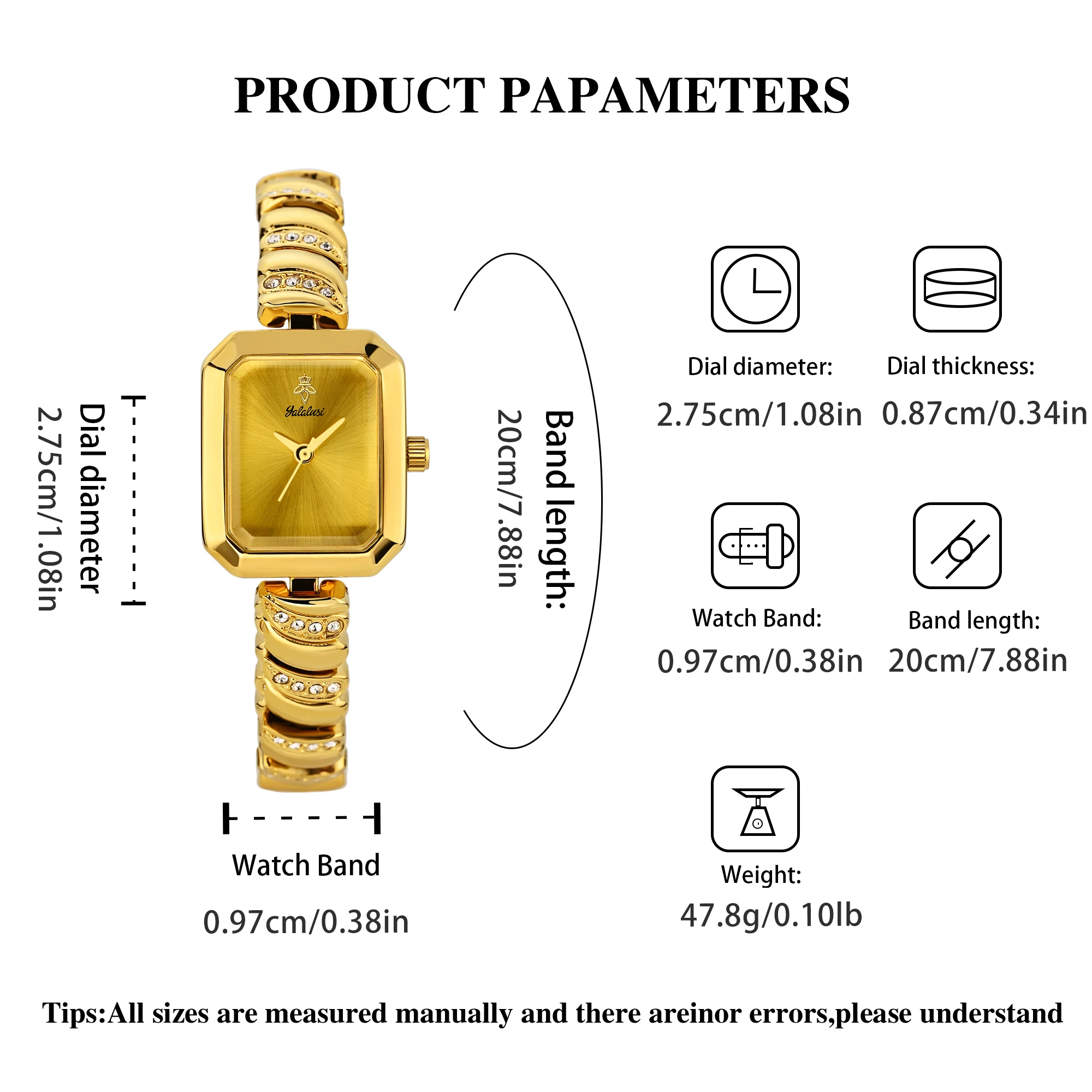 YaLaLuSi Fashionable Ladies’ Diamond-Set Spiral Bracelet Watch – a Simple and Elegant Timepiece, Perfect as a Gift Reloj