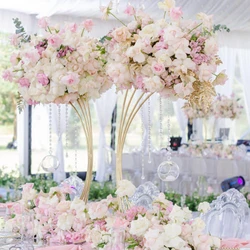 5pcs)10pcs)Wedding Stainless Steel Metal Flower Stand For Wedding Table Centerpiece 129