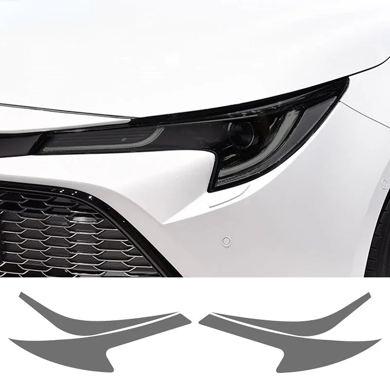 Car Headlight Protective Film Transparent Smoked Black Sticker For Toyota Corolla E210 2019-2022 Touring Sport Hybrid Hatchback