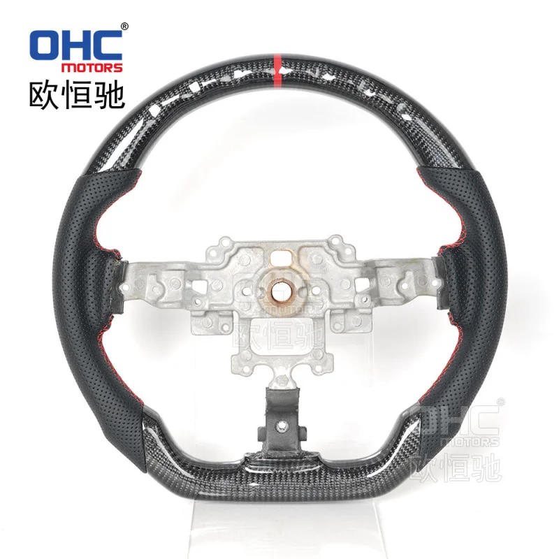 For RX-8 09-12  full leather sports flat-bottom car steering wheel modification car accessories