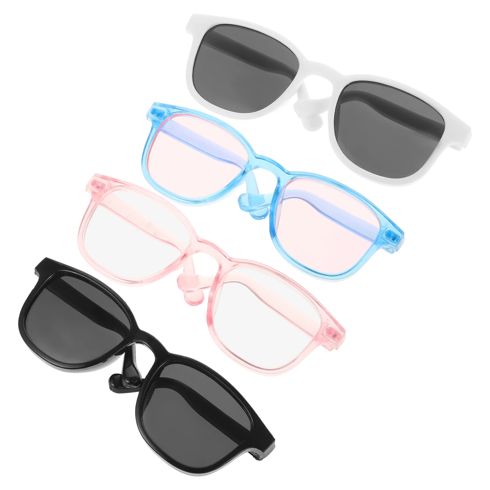

4pcs Sunglasses Dog Cat Accessories UV Protection Blue Pink White Black Reusable Lightweight Plastic Material Pet Dog Eyewear
