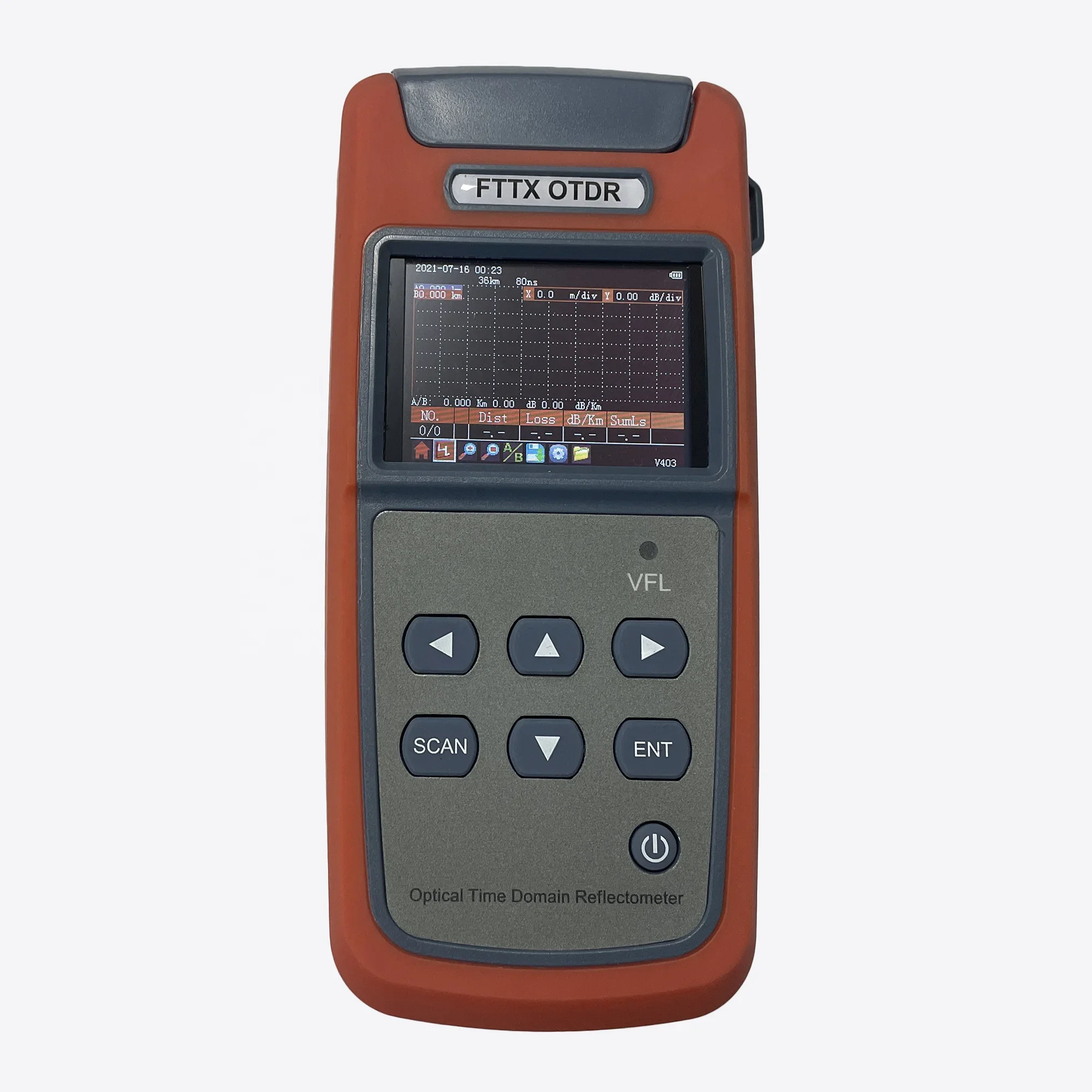 1550nm 22dB 60KM 5 Functions in 1 Device smart OTDR with Optical Power Meter and Optical Light Source and VFL and iOLM Event Map