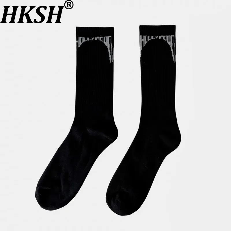 

HKSH осенние новые мужские спортивные носки Tide Dark Y2K в стиле панк, темная одежда, стильная универсальная модная одежда, шикарная весенняя женская одежда HK11774