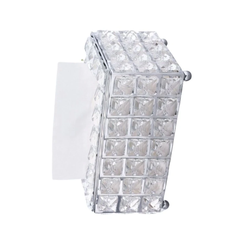 Crystal Tissue Box Nordic Simple Fashionable Table Napkins Storage Box Bar Diamond Holder Living Room Decor Gift