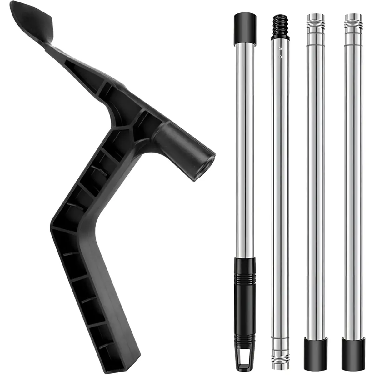 DT38 Gutter Cleaning Tools, Roof Gutter with Extendable Telescopic Pole, Detachable Roofing Cleaning Scraper Tool
