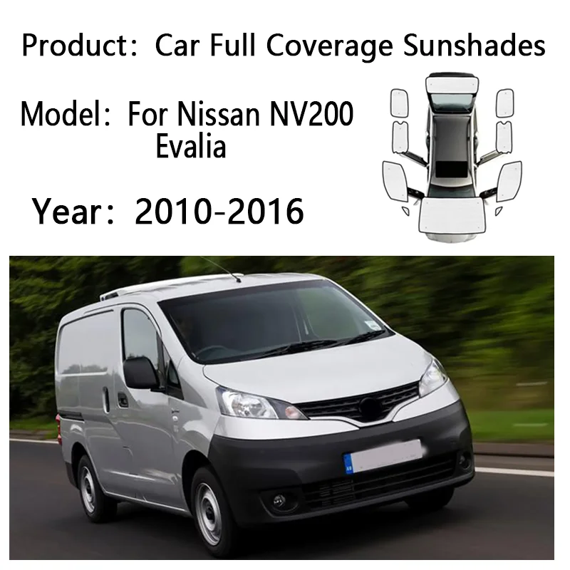 Car Sunshades For Nissan NV200 Evalia Vanette 2010 2011 2012-2016 Full Cover Windshield Visor Anti UV Sunshade Auto Accessories