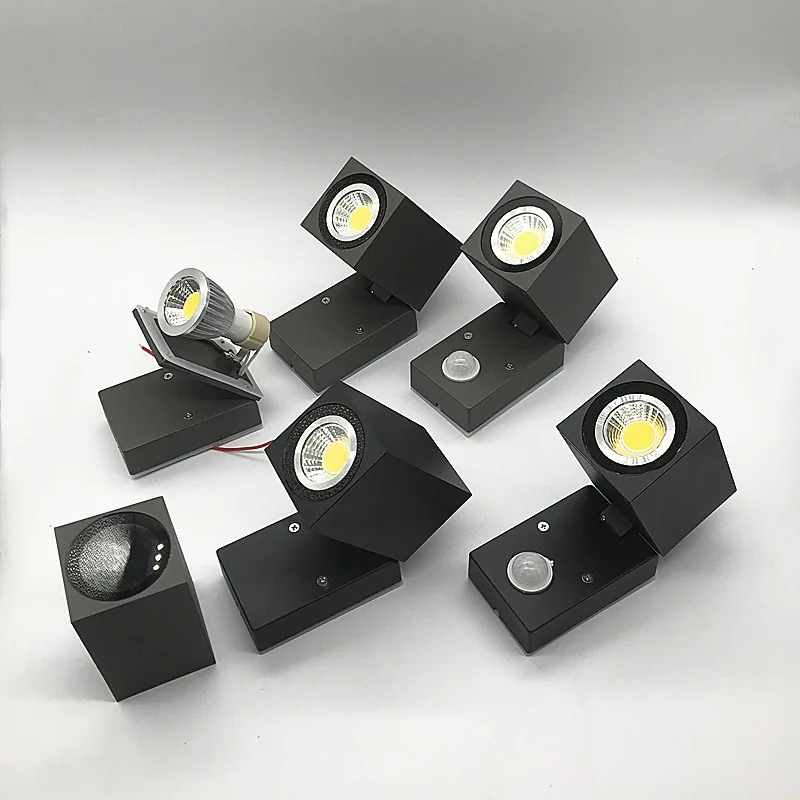 LED 5W Outdoor Wand Licht GU10 Verstellbare Falten Leuchte Wasserdichte IP65 Außerhalb Veranda Lichter Hof Garten Wand Lampe Leuchte