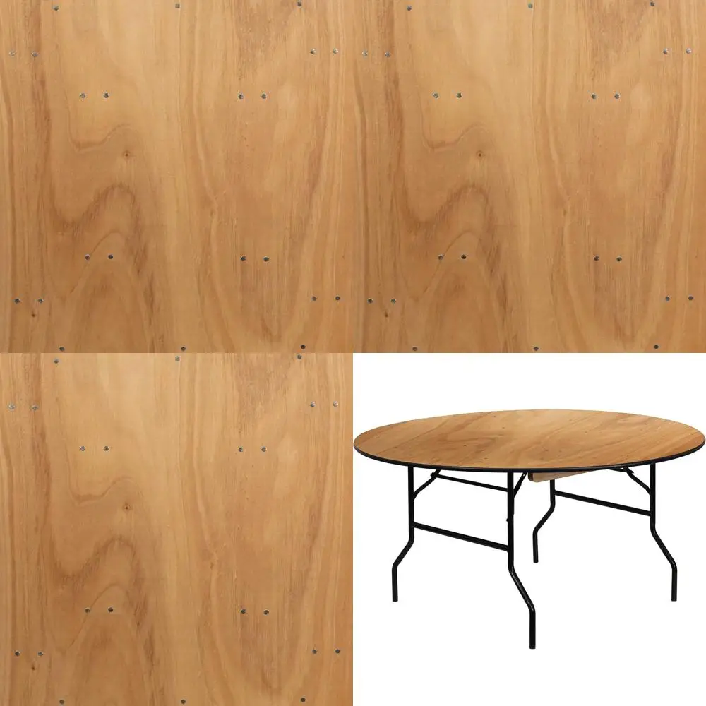 طاولة مأدبة قابلة للطي من الخشب الطبيعي المحمول لجميع المناسبات #1