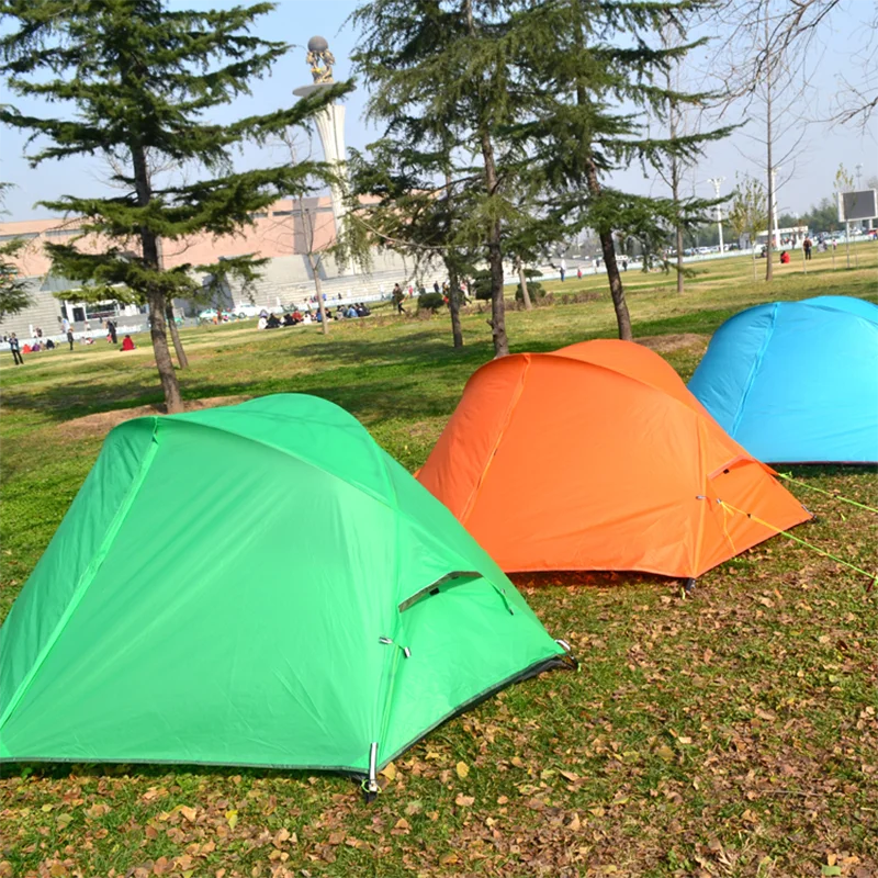 Ultralight Single Person 20D Nylon Silicon Coated Waterproof Windproof Double Layer Two Doors Camping Tent Barraca Tienda De