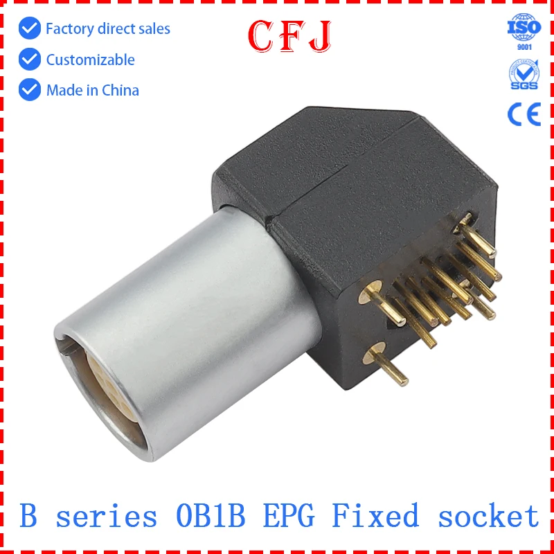 CFJ EPG.0B.1B.302.303.304.305.306.307.308.310.312.314.316 CLL Metal connector for internal fixed socket Aviation plug