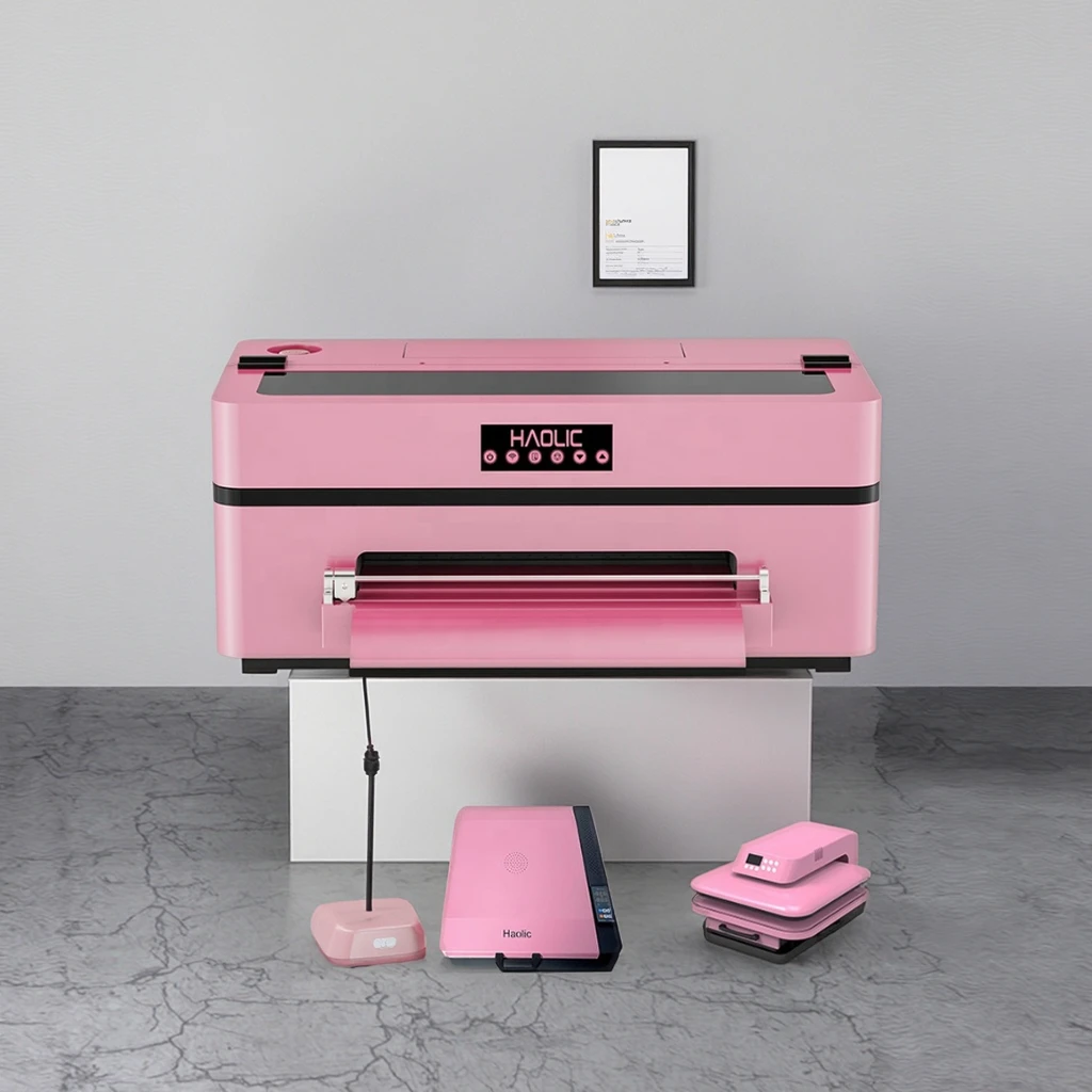 AutomaticPink DTF Printer 33cm XP600 For Fabrics Apparel Business With High Precision And Stability