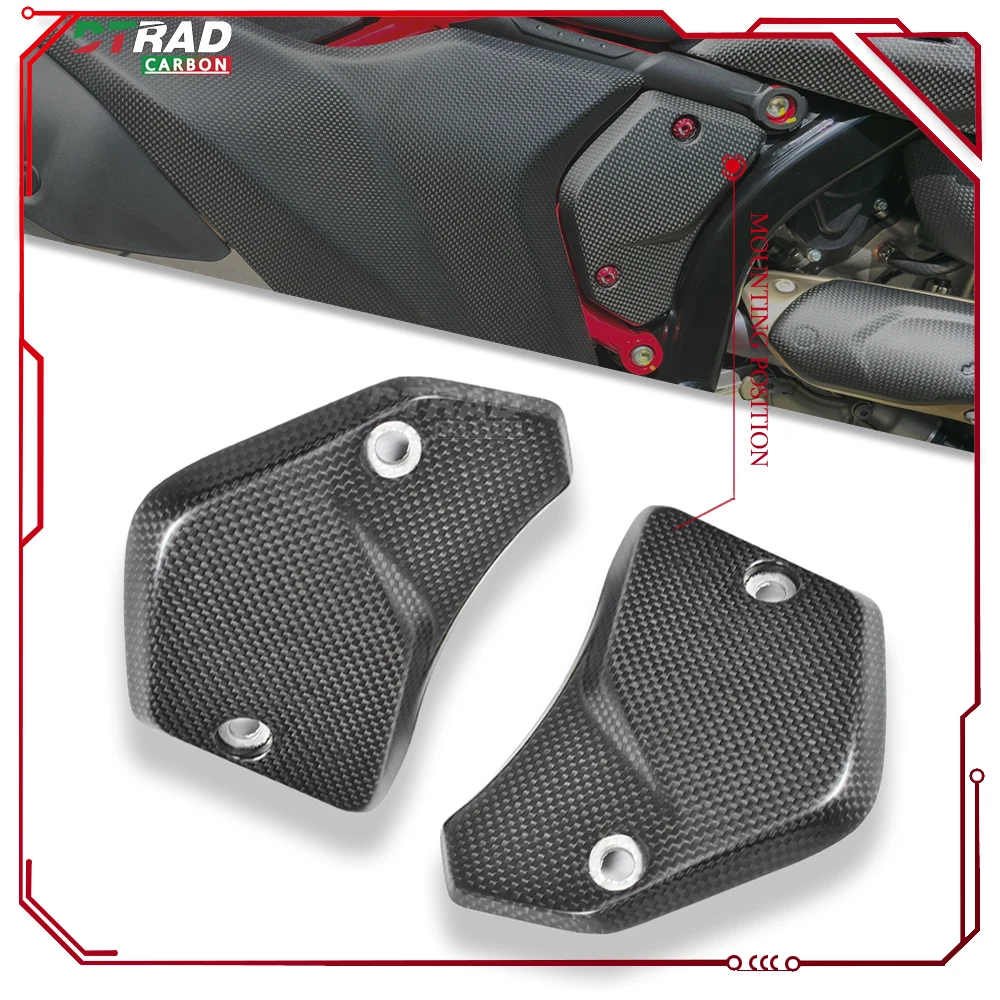 For New Hypermotard 698 MONO RVE 2024 2025 Carbon Fiber Rear Frame Side Covers Fairing Kit Motorcycle Modification Accessories