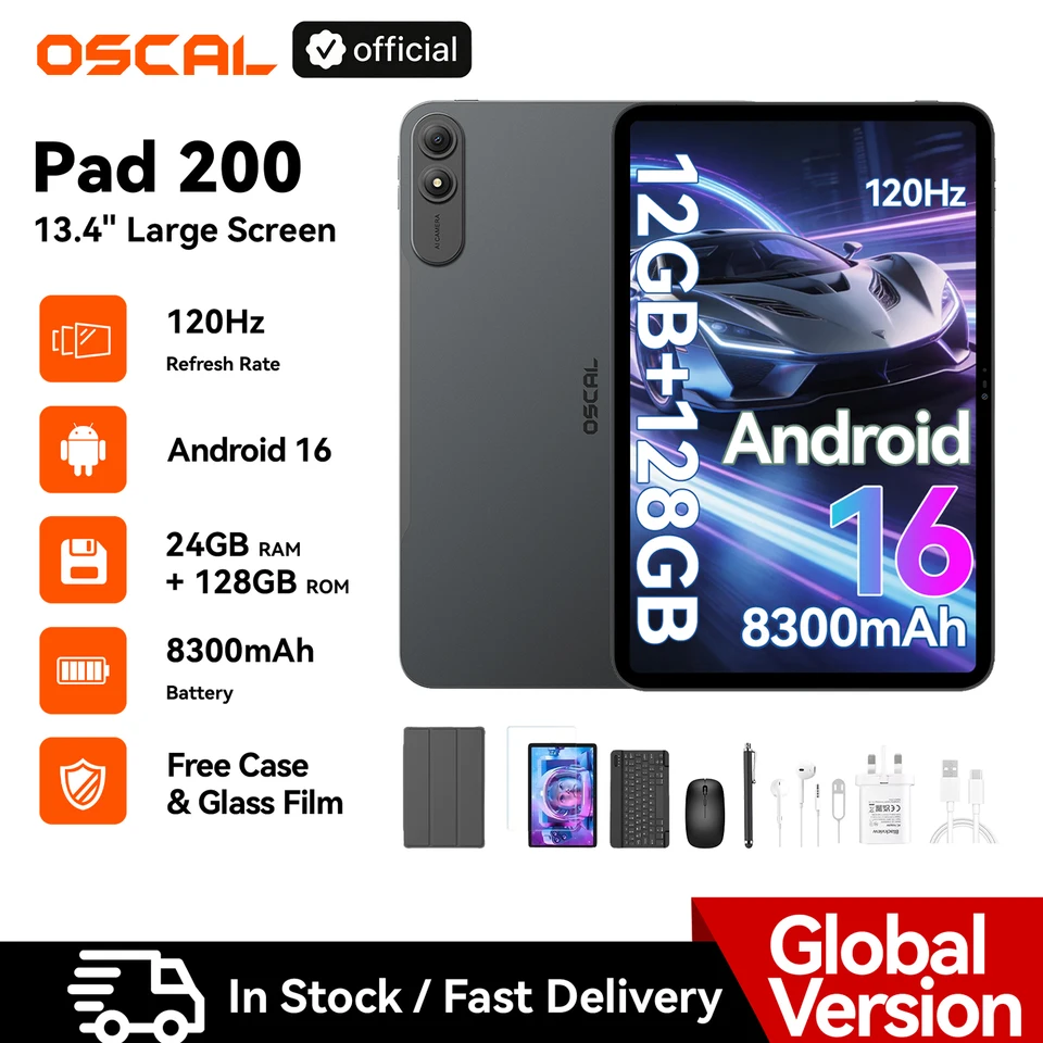 Blackview Oscal Pad 200 13.4 120Hz Tablet 6GB 256GB 4G LTE