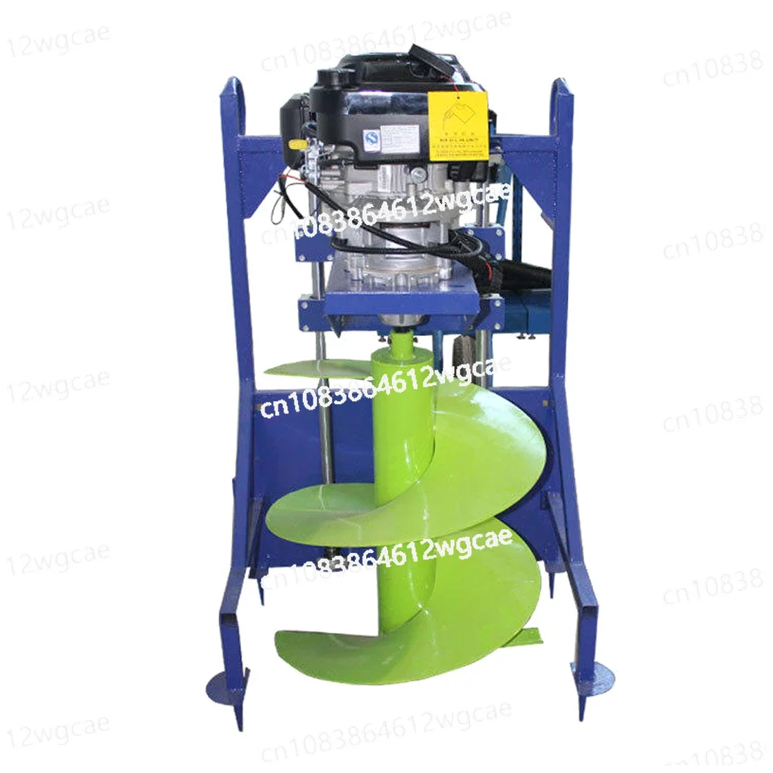 Four-stroke high power 8.0 horsepower 196 shelf type ground drilling digging machine hole planting machine pile driver