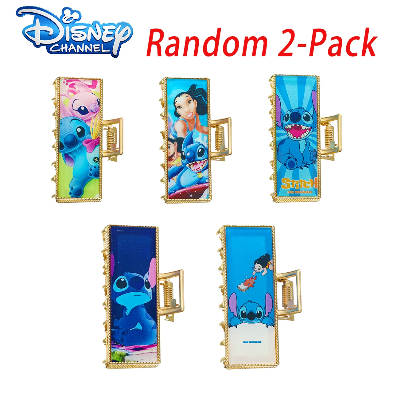 

Disney Kawaii Cartoon Stitch Metal Bobby Pin Disney Anime Peripheral Large Size Hairpin
