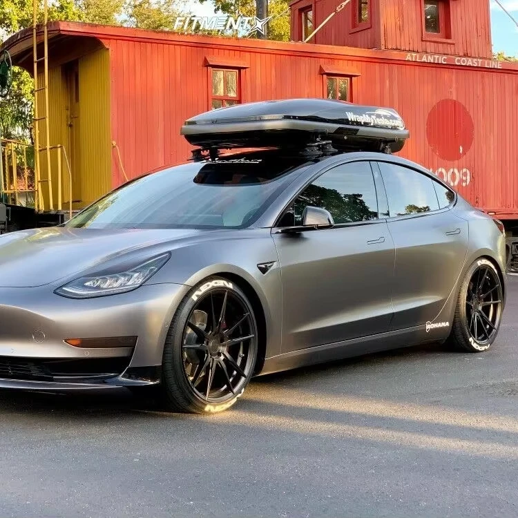 20 X 9/10 Rohana RFX2 Concave Design Wheels Set 5x114 BLACK Forged Aluminium Alloy Rims For Tesla Model 3 New Condition