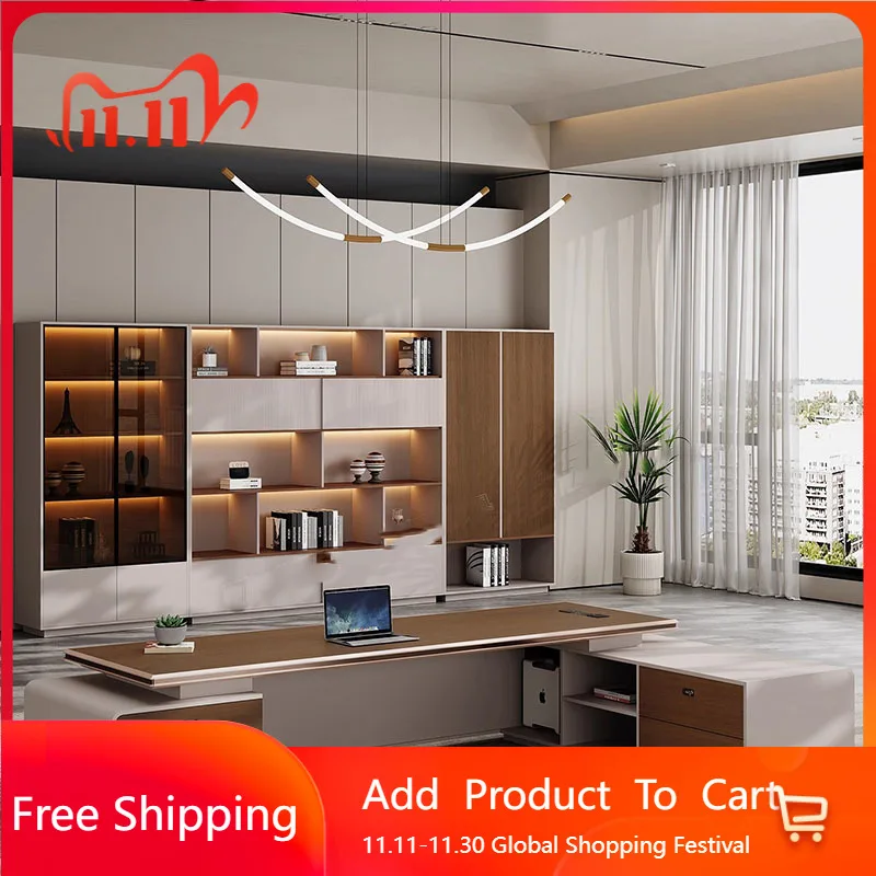 

Modern Computer Office Desk Standing Luxury Minimalist Study Office Desk Crafts Aesthetic Meuble Bureau Commercial Furniture