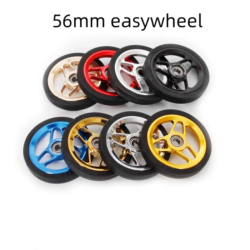 Folding bicycle easy wheel 56mm for brompton auxiliary wheel Cline Pline Tline universal