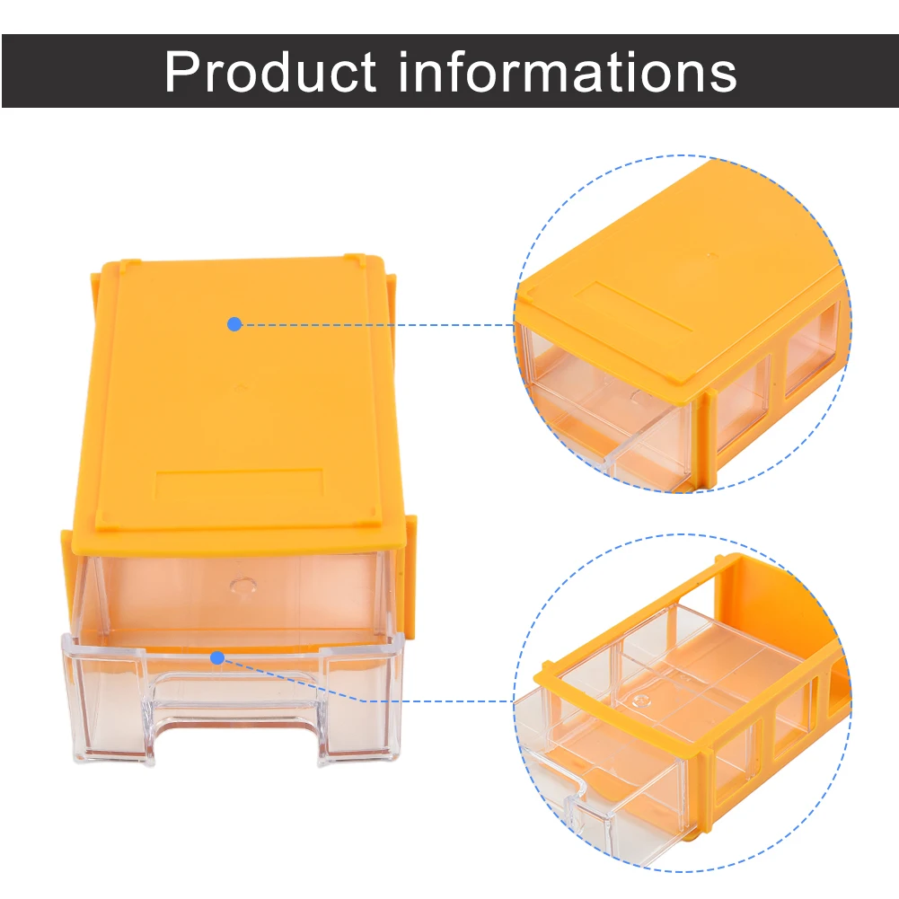 Imagem -05 - Portable Empilhável Parafusos Caixa de Armazenamento Organizador de Peças Eletrônicas Caixa de Ferramentas Ferramenta Plástico