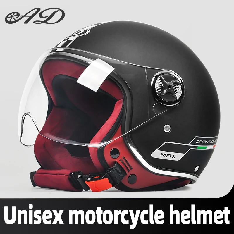 AD New electric helmet for men and women four seasons general safety helmet autumn and winter warm motorcycle helmet