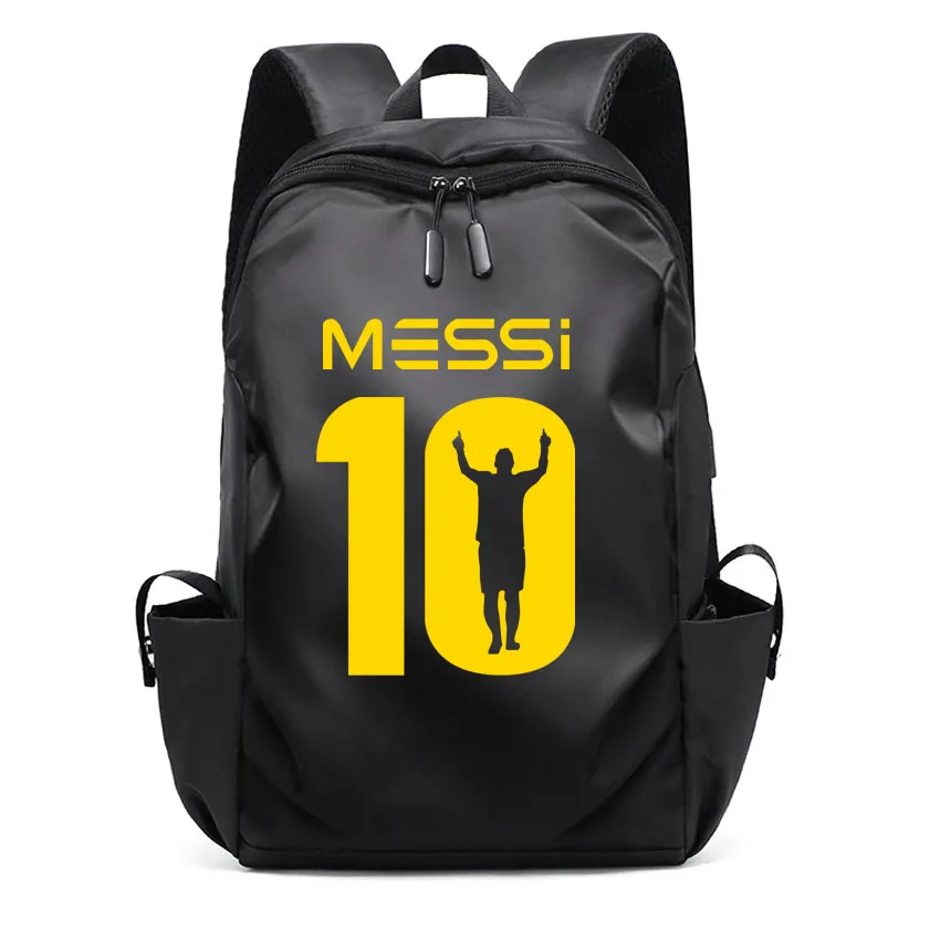 

Girl College Student Women Man Backpack Trendy Lady Laptop Cute Football Super Stars ME SSI Printed Backpack USB Charging