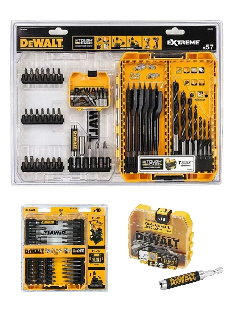 Dewalt DT70734 DT70705 DT70758 Набор сверл по металлу TSTAK со спиральным и плоским сверлом для металлообработки столярных работ и электриков