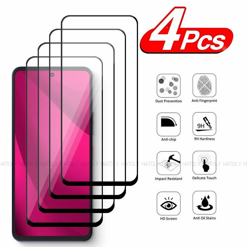 2/4PCS Tempered Glass For T-Mobile T Phone 2 Pro 5G Screen Protector For T-Mobile T Phone 2 Pro 5G Full Glue Cover Screen Glass