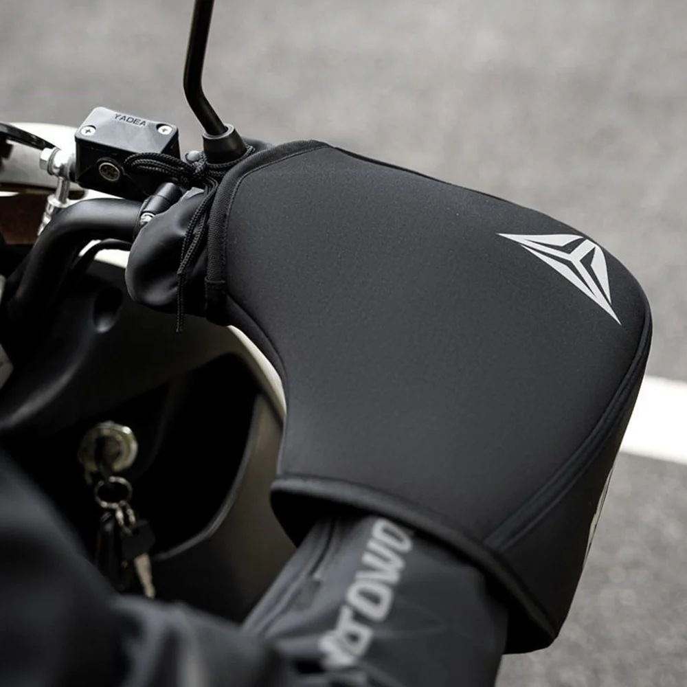 Protective Motorcycle Scooter Thick Warm Handlebar Muff Grip Handle Bar Muff Rainproof Riding Winter Warmer Thermal Cover Gloves