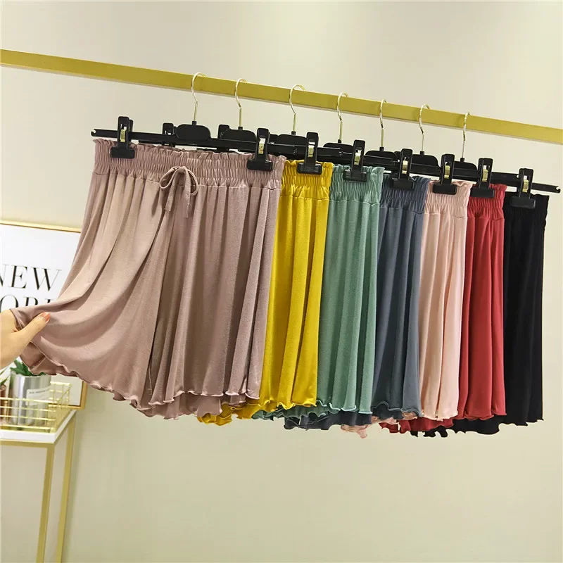 40-80kg Summer Shorts Sleep Bottoms Women Pure Color Casual Sleepwear Pajama Pants Women\'s Plus Size Short Home Pants for Women