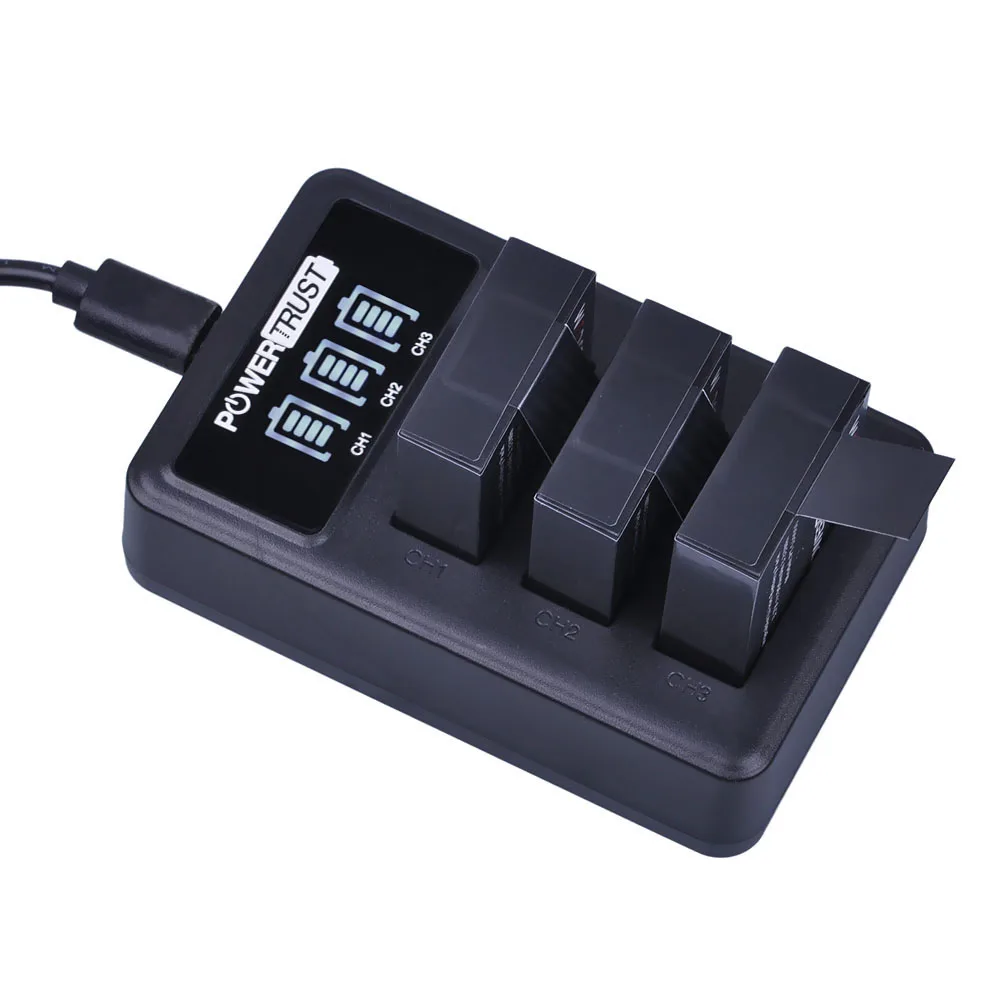 PowerTrust SJ4000 Battery For SJCAM sj4000 Battery eken H9 GIT-LB101 GIT SJ5000 SJ6000 SJ7000 SJ8000 SJ9000 battery