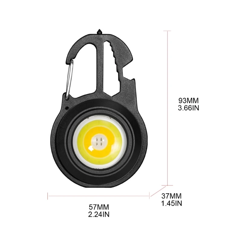 2023ขนาดเล็กใหม่ LED พวงกุญแจไฟฉาย COB ทำงานแม่เหล็ก-ไฟฉายสำหรับ Camping ฉุกเฉินกลางแจ้ง-แสง