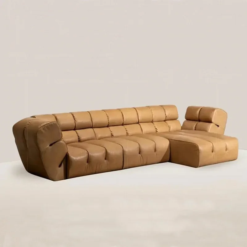 Piano key module creative design sofa straight row leather art combination hotel office living room sofa