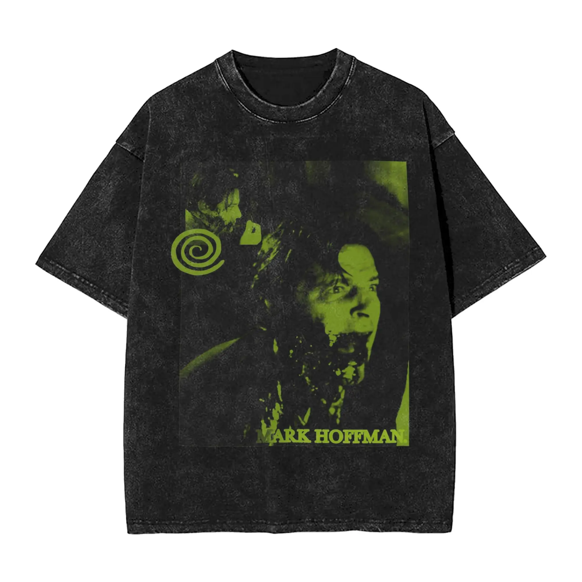 Washed T Shirts MARK HOFFMAN Saw Hip Hop Vintage T-Shirts Oversize  Streetwear Short Sleeve Summer Tops Tee Shirt for Men Women