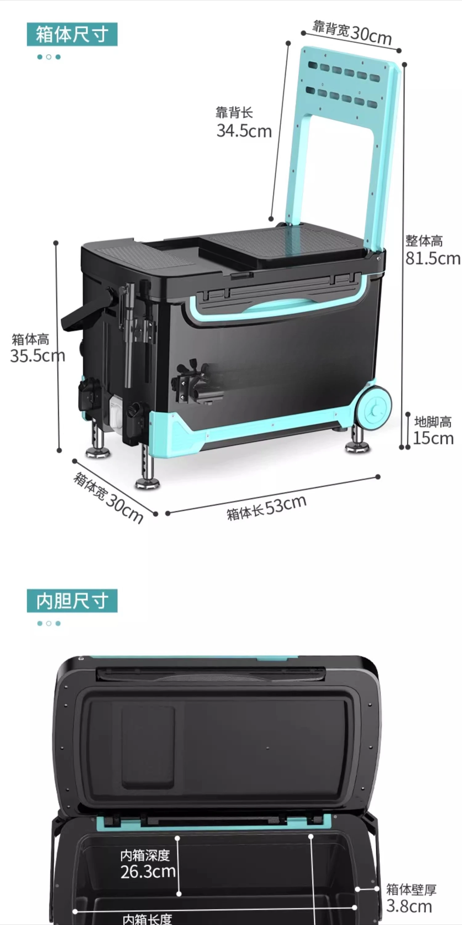Комбинация набора удочек, полный набор рыболовных снастей, рыболовного ящика, снаряжения и принадлежностей.