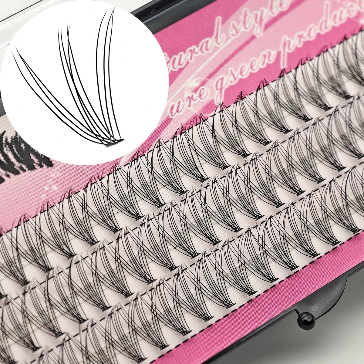 6-15mm 3 Rows Fluffy Manga Eye Lashes Extension Soft Skin-Friendly Long Lasting For Daily Natural Light Makeup Outings ﻿