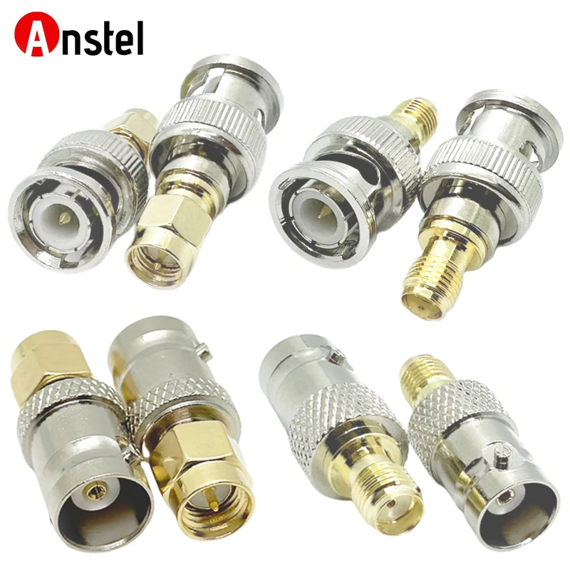 SMA to BNC RF Coax Coaxial Connector Kit SMA Male Female to BNC Male Female Adapter for Radio Antenna Cable