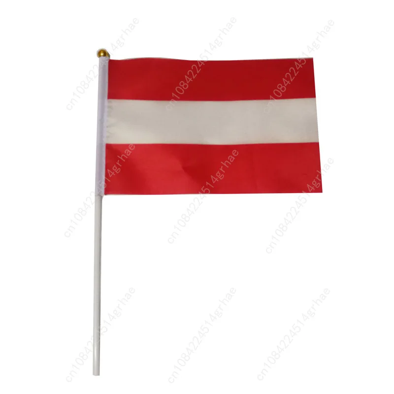 Austria Hand Waving Flag Austria Flag Small Mini Hand Held Flags 10 Pcs 14x21cm  Sporting Event Support Handheld Flag