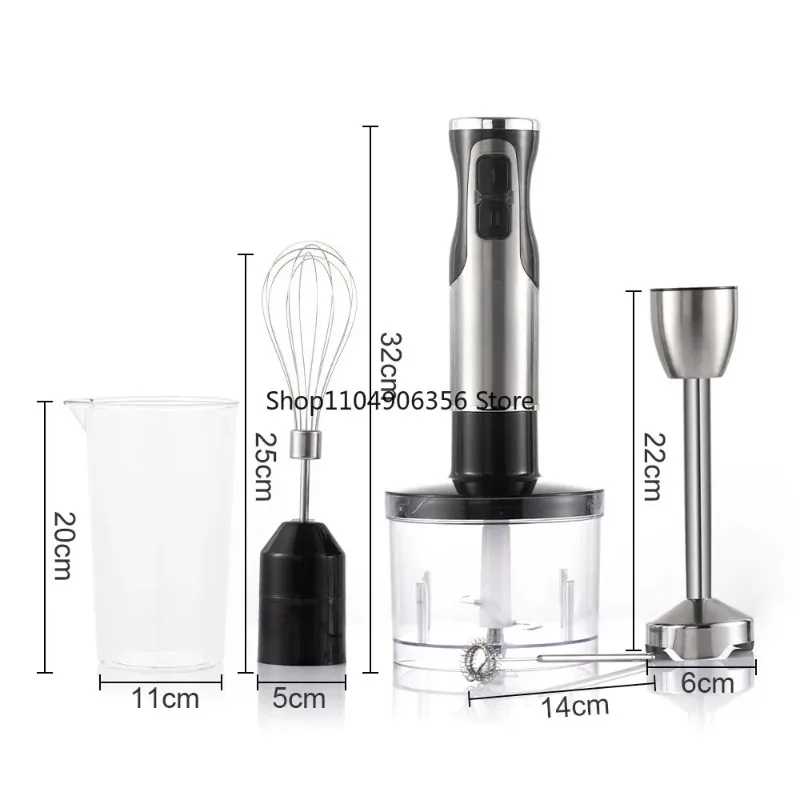 

1600W High Power 4 IN 1 Multi-function Electric Blender Set Household Handheld Blender Juicer Meat Grinder Electric Milk Frother