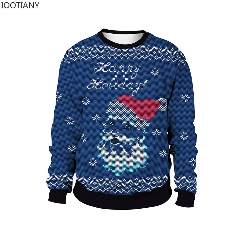 녹색 여성 남성 추악한 크리스마스 운동복 재미 있은 귀여운 선물 고양이 산타 3D 인쇄 점퍼 탑 가을 겨울 크리스마스 스웨터 Coa