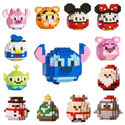 Disney Stitch LinaBell Hello Kitty Sanrio Building Blocks Damo Egg Cartoon Figrues mattoni assemblaggio per bambini giocattoli modello regalo