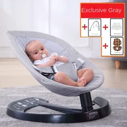 Baby Cradle Manual Rocking Chair Rocking Bed Baby Soother Recliner with Mosquito Net Sleeping Basket Ergonomic Support Cradle